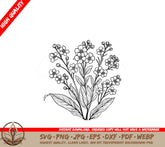 Forget-me-not Grace SVG - Digital File in Various Formats